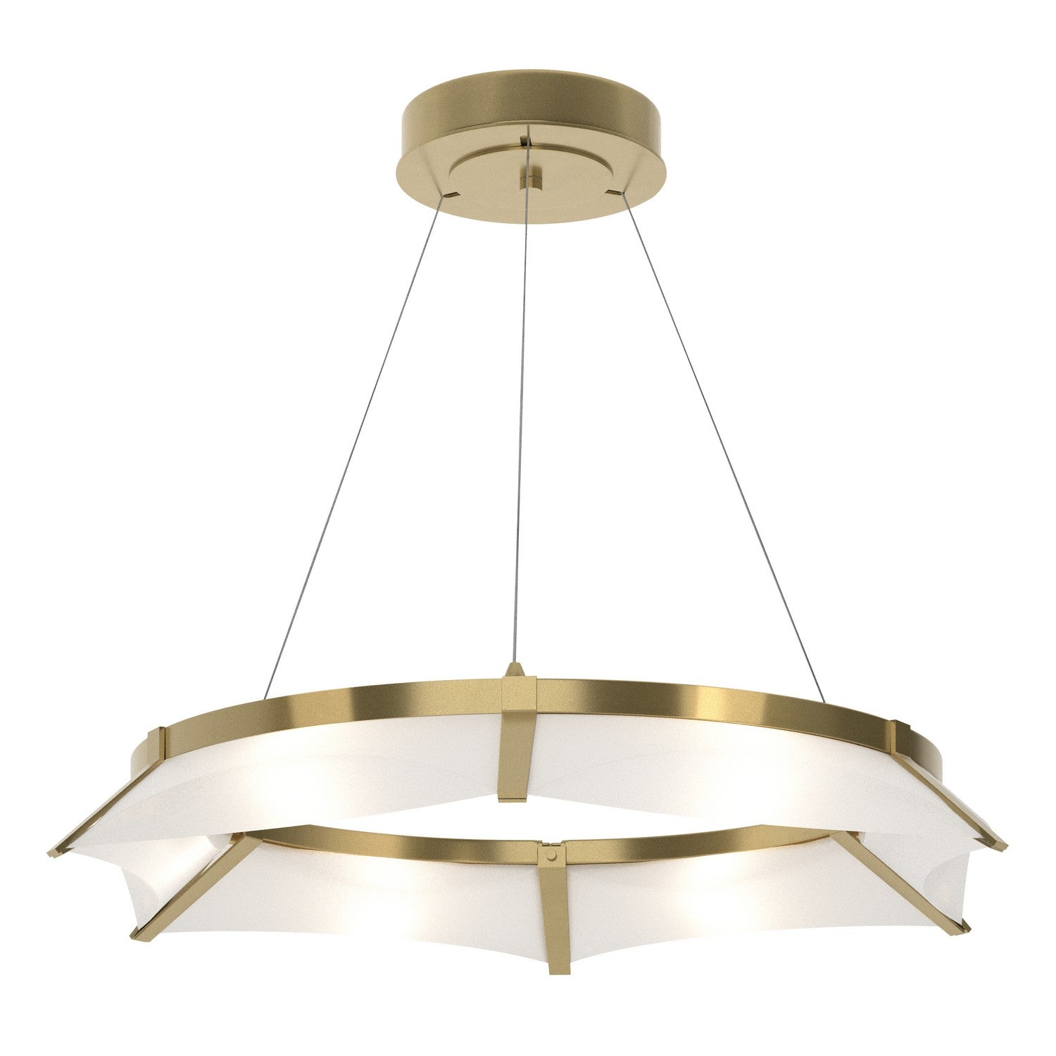 Hubbardton Forge - 138650-LED-STND-86-SH1974 - LED Pendant - Bento - Modern Brass