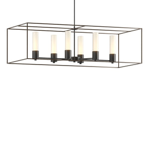 Hubbardton Forge - 138940-SKT-MULT-10-05-GG0392 - Six Light Pendant - Portico - Black