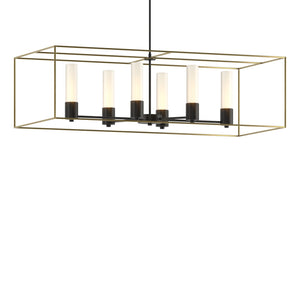 Hubbardton Forge - 138940-SKT-MULT-10-86-GG0392 - Six Light Pendant - Portico - Black