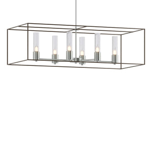 Hubbardton Forge - 138940-SKT-MULT-82-05-II0392 - Six Light Pendant - Portico - Vintage Platinum