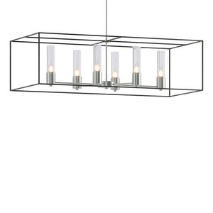 Hubbardton Forge - 138940-SKT-MULT-82-10-II0392 - Six Light Pendant - Portico - Vintage Platinum