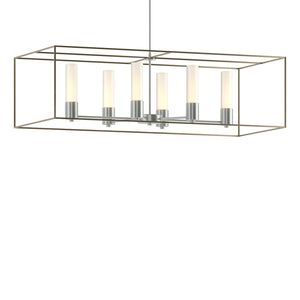 Hubbardton Forge - 138940-SKT-MULT-82-84-GG0392 - Six Light Pendant - Portico - Vintage Platinum