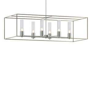 Hubbardton Forge - 138940-SKT-MULT-82-84-II0392 - Six Light Pendant - Portico - Vintage Platinum