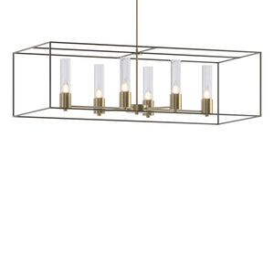 Hubbardton Forge - 138940-SKT-MULT-84-07-II0392 - Six Light Pendant - Portico - Soft Gold