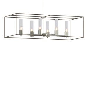 Hubbardton Forge - 138940-SKT-MULT-85-05-II0392 - Six Light Pendant - Portico - Sterling