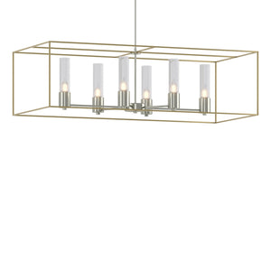 Hubbardton Forge - 138940-SKT-MULT-85-86-II0392 - Six Light Pendant - Portico - Sterling