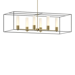 Hubbardton Forge - 138940-SKT-MULT-86-10-GG0392 - Six Light Pendant - Portico - Modern Brass
