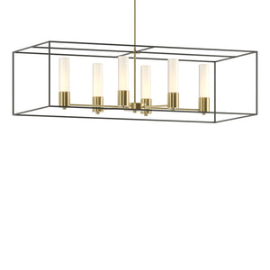 Hubbardton Forge - 138940-SKT-MULT-86-20-GG0392 - Six Light Pendant - Portico - Modern Brass