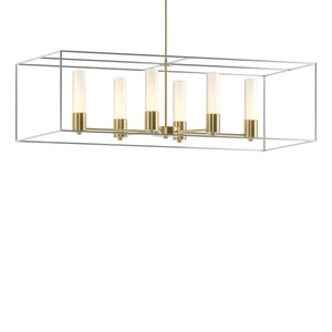 Hubbardton Forge - 138940-SKT-MULT-86-82-GG0392 - Six Light Pendant - Portico - Modern Brass