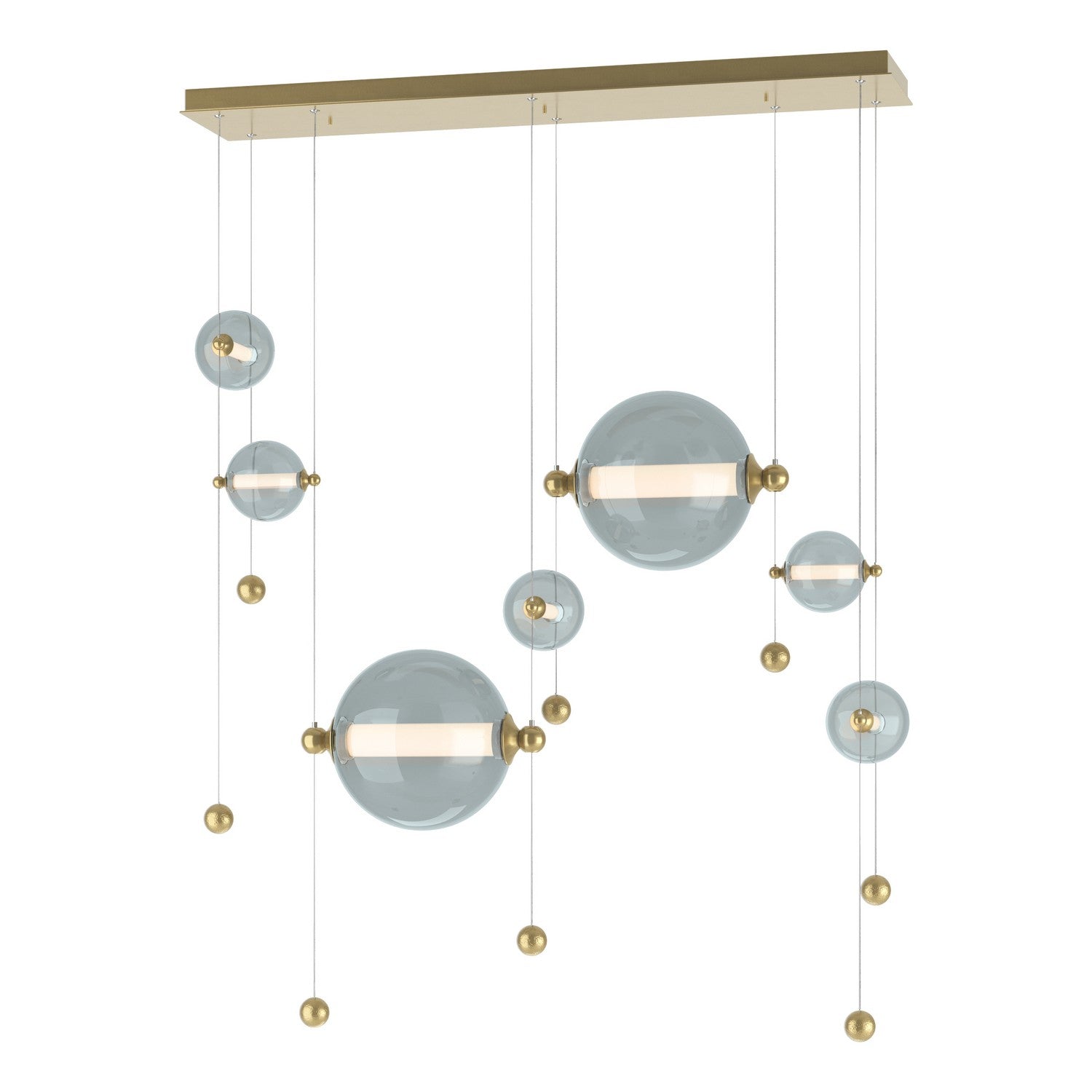 Hubbardton Forge - 139054-LED-STND-89-YL0694 - Abacus 7-Light Double Linear LED Pendant - Abacus - Ink