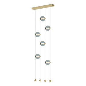 Hubbardton Forge - 139055-LED-STND-86-YL0668 - LED Pendant - Abacus - Modern Brass