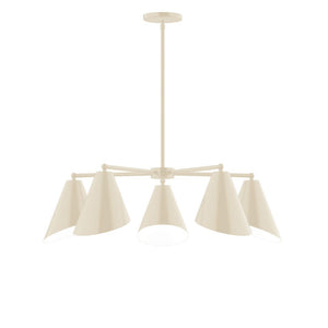 Montclair Light Works - CHC415-16 - Five Light Chandelier - J-Series - Cream