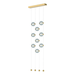 Hubbardton Forge - 139057-LED-STND-86-YL0668 - LED Pendant - Abacus - Modern Brass