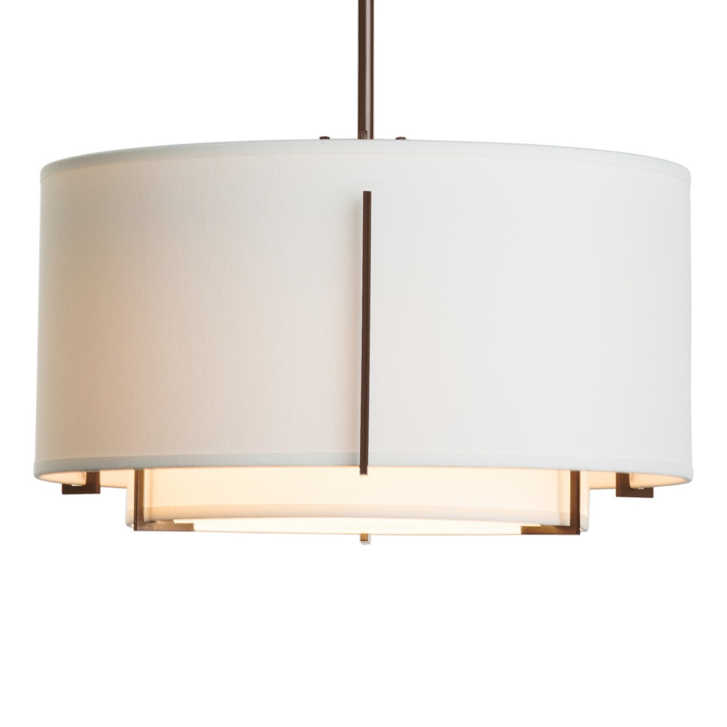 Hubbardton Forge - 139602-SKT-MULT-05-SF1099-SF1590 - Exos Small Double Shade Pendant - Exos - Bronze