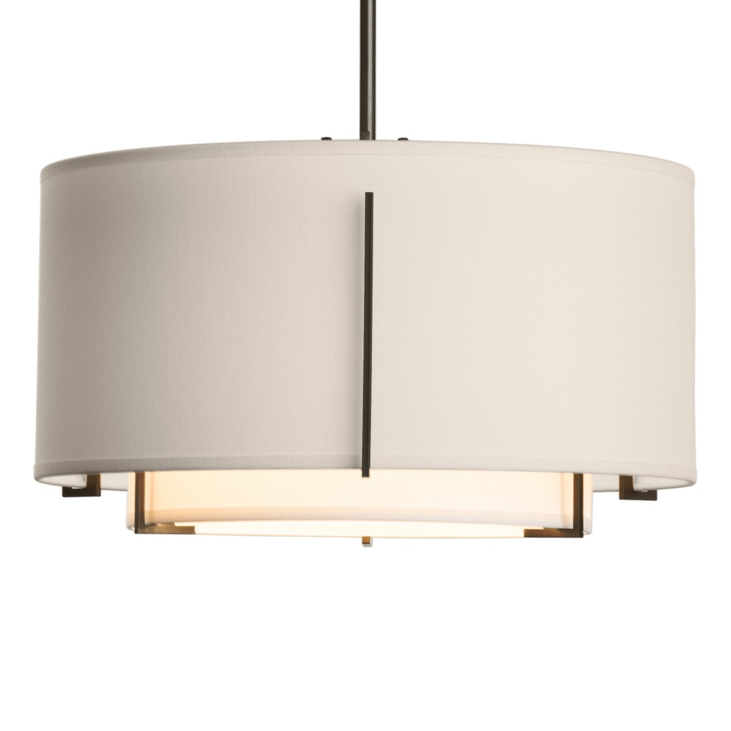 Hubbardton Forge - 139602-SKT-MULT-14-SF1099-SE1590 - Exos Small Double Shade Pendant - Exos - Oil Rubbed Bronze