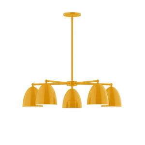 Montclair Light Works - CHC417-21 - Five Light Chandelier - J-Series - Bright Yellow