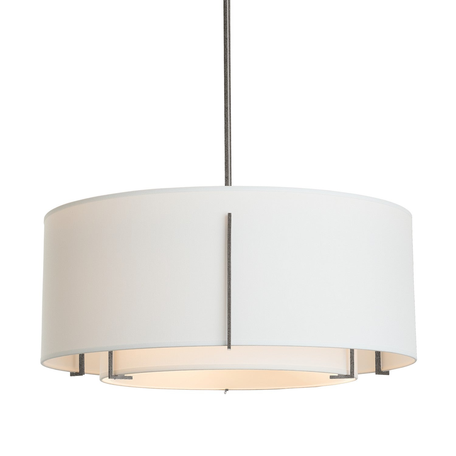 Hubbardton Forge - 139605-SKT-MULT-20-SF1590-SF2290 - Exos Double Shade Pendant - Exos - Natural Iron