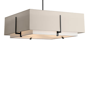 Hubbardton Forge - 139635-SKT-MULT-10-SF2012-SE2401 - Four Light Pendant - Exos - Black