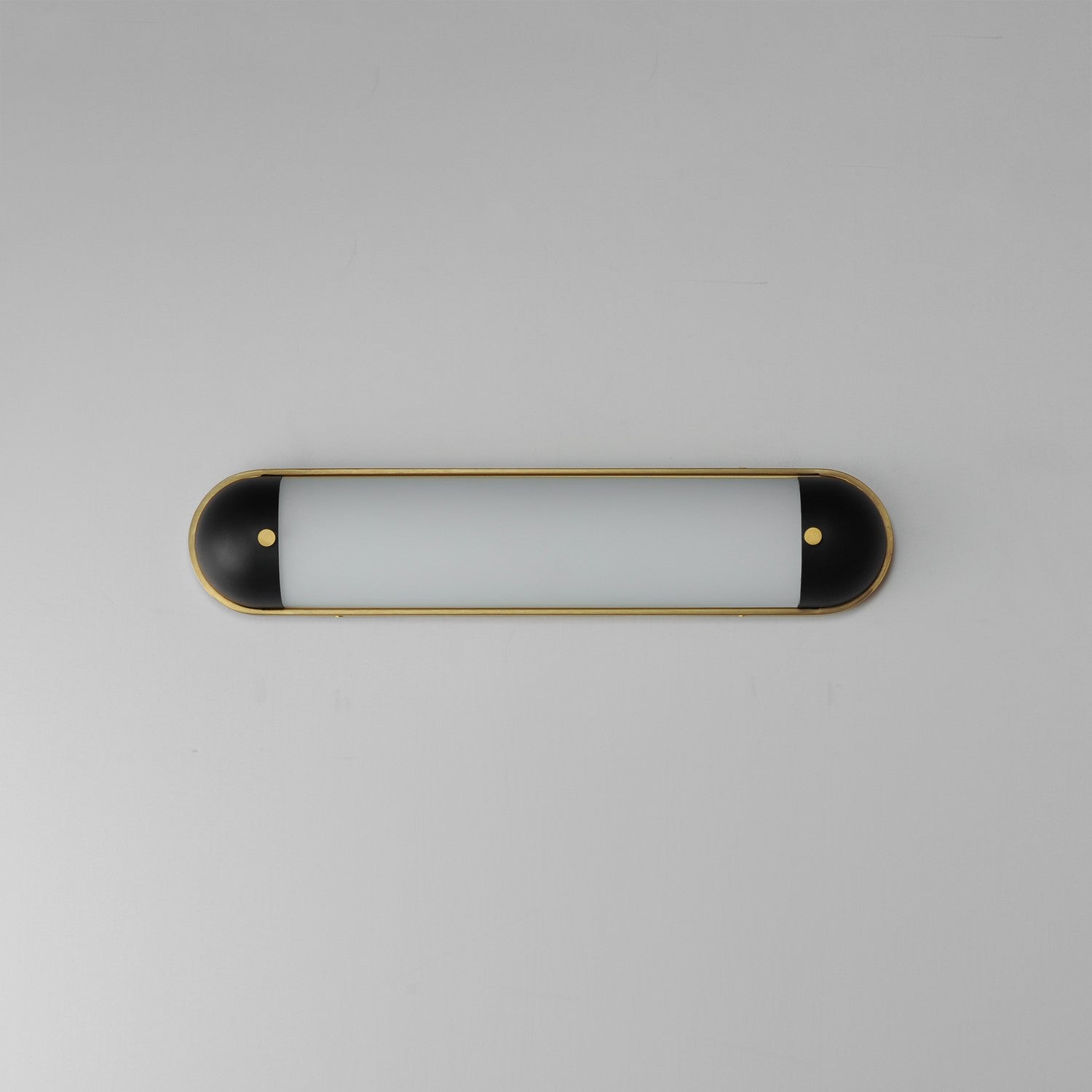 Maxim - 39562SWBKNAB - LED Bath Vanity - Capsule - Black / Natural Aged Brass