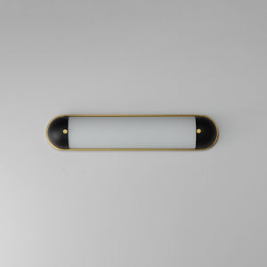 Maxim - 39562SWBKNAB - LED Bath Vanity - Capsule - Black / Natural Aged Brass