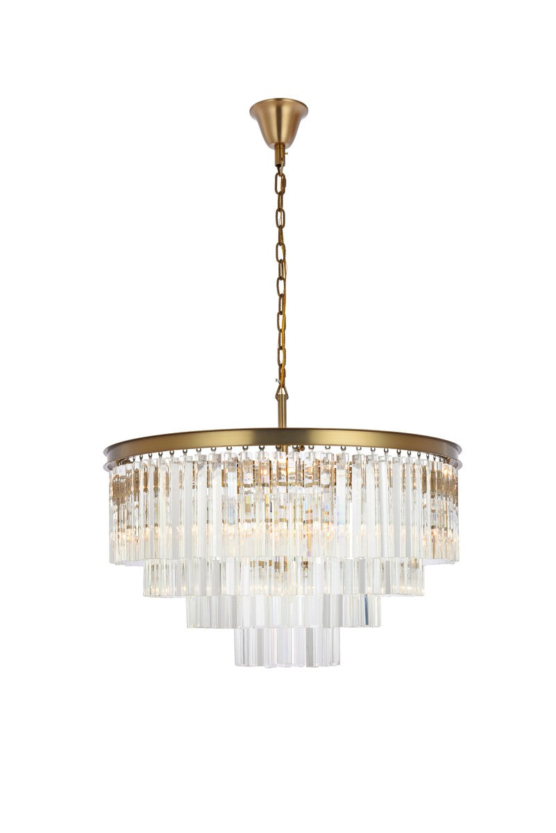 Elegant Lighting - 1201D32SG/RC - 17 Light Chandelier - Sydney - Satin Gold