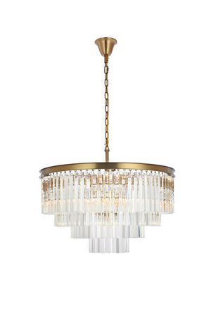 Elegant Lighting - 1201D32SG/RC - 17 Light Chandelier - Sydney - Satin Gold