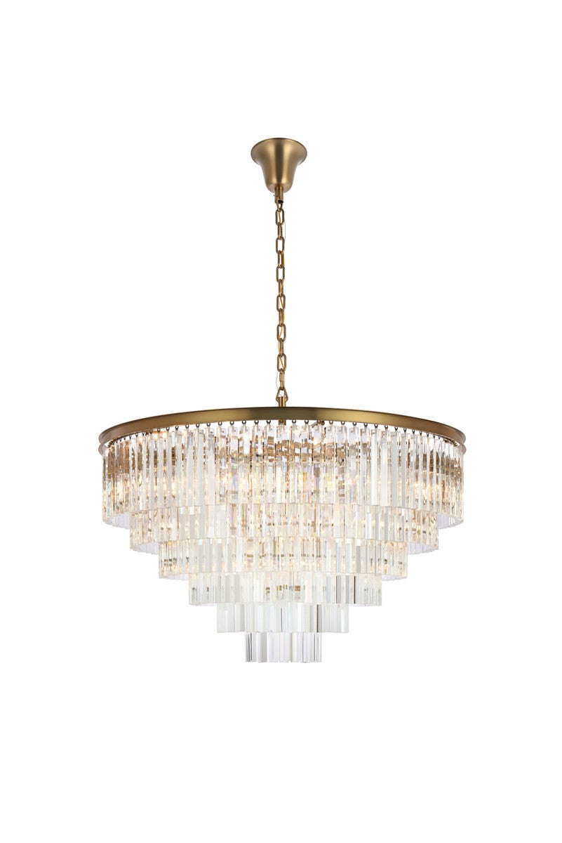 Elegant Lighting - 1201D44SG/RC - 33 Light Chandelier - Sydney - Satin Gold