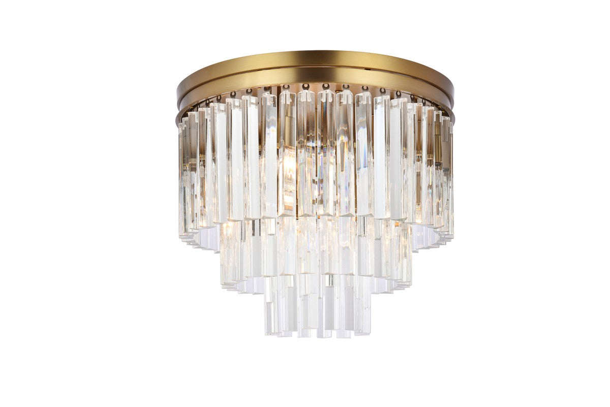 Elegant Lighting - 1201F20SG/RC - Nine Light Flush Mount - Sydney - satin gold