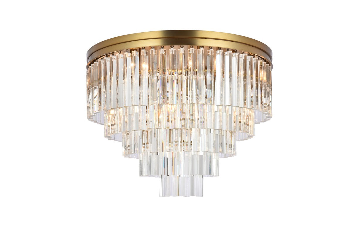 Elegant Lighting - 1201F32SG/RC - 17 Light Flush Mount - Sydney - satin gold