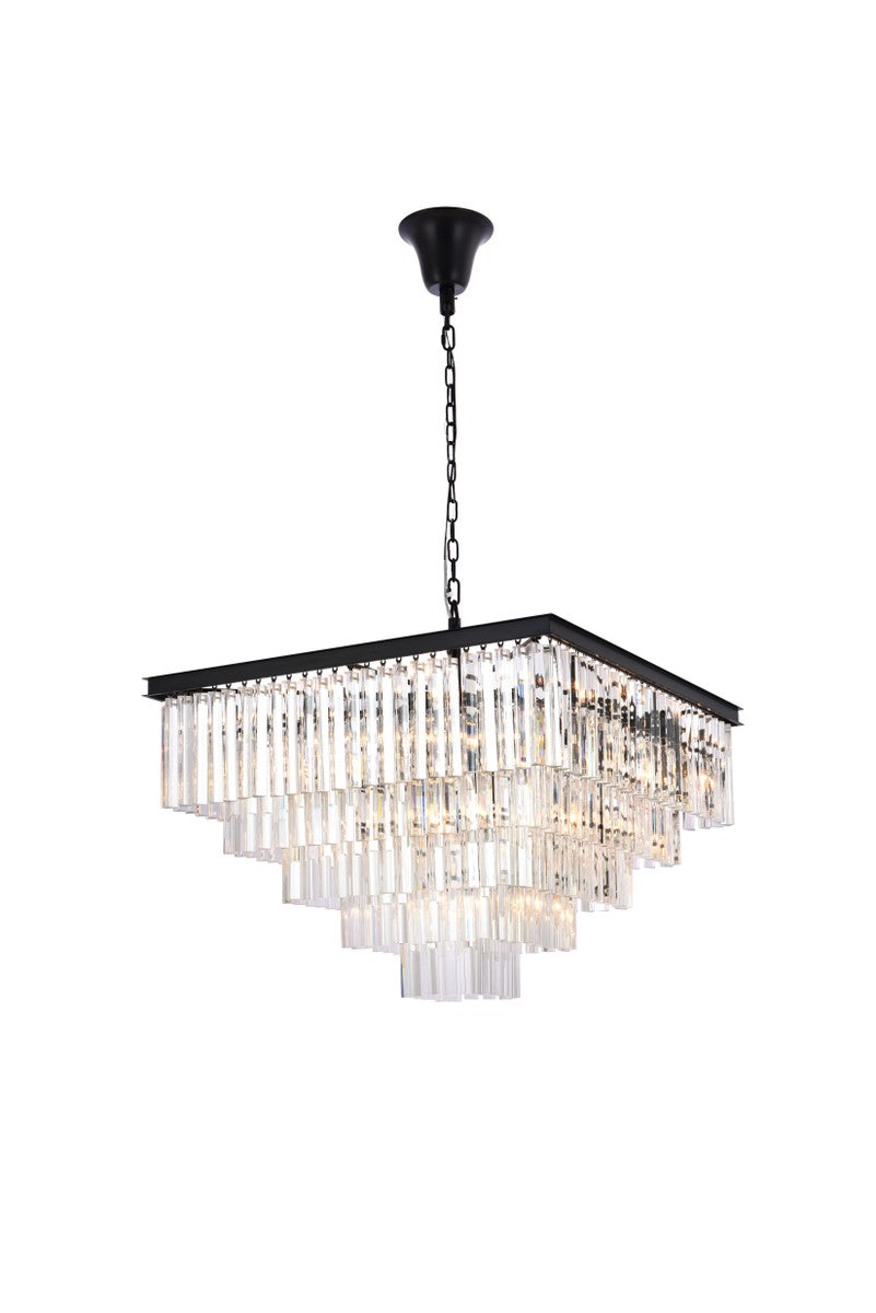 Elegant Lighting - 1201S34MB/RC - 21 Light Chandelier - Sydney - Matte black