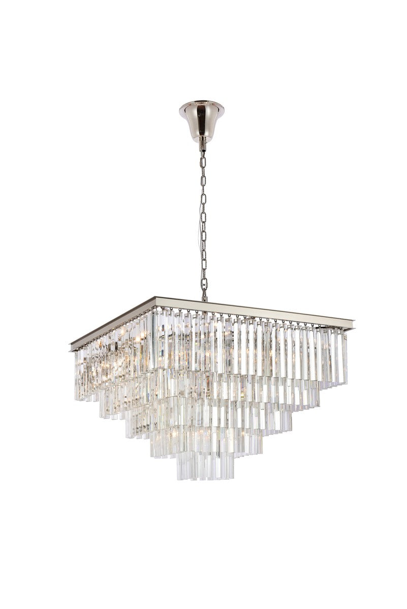 Elegant Lighting - 1201S34PN/RC - 21 Light Chandelier - Sydney - Polished Nickel