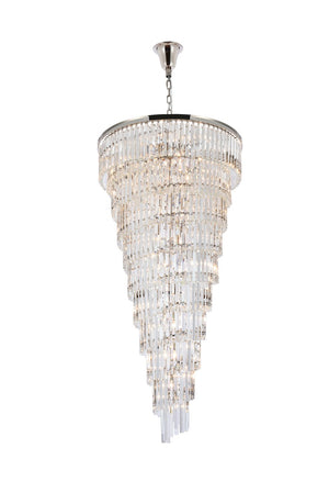 Elegant Lighting - 1201SR36PN/RC - 42 Light Chandelier - Sydney - Polished Nickel