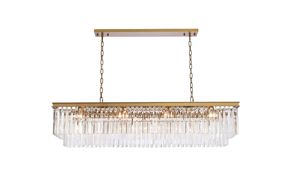 Elegant Lighting - 1202D60SG/RC - 12 Light Chandelier - Sydney - Satin Gold