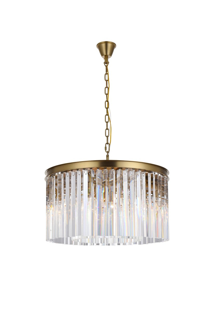 Elegant Lighting - 1208D26SG/RC - Eight Light Chandelier - Sydney - Satin Gold