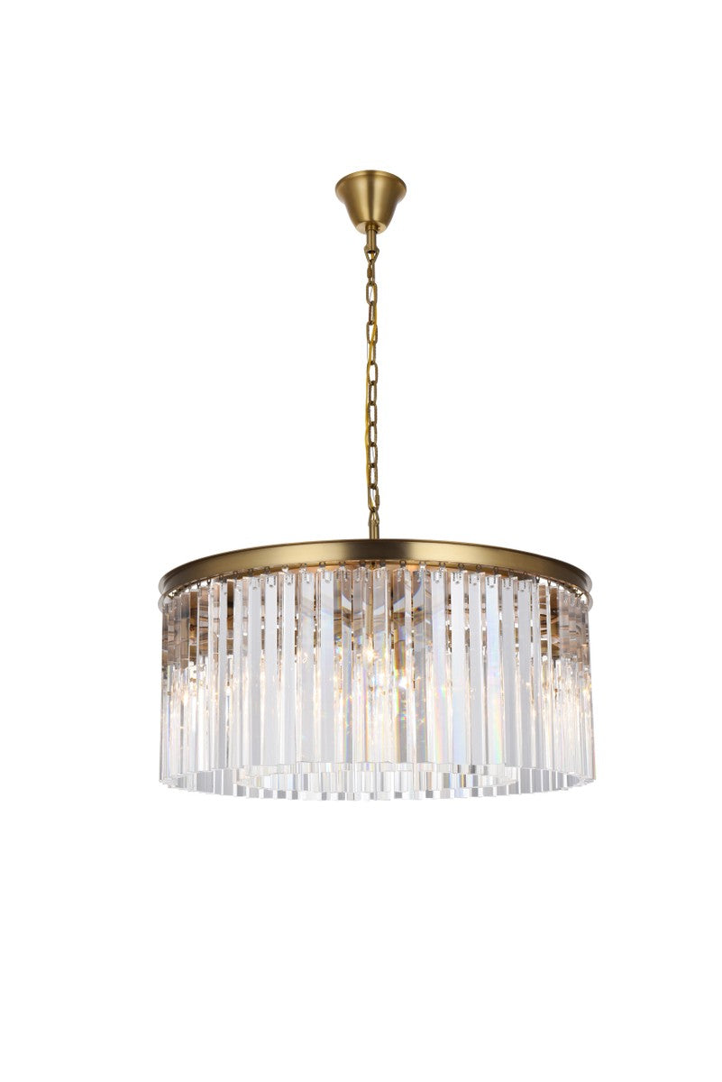 Elegant Lighting - 1208D31SG/RC - Eight Light Chandelier - Sydney - Satin Gold