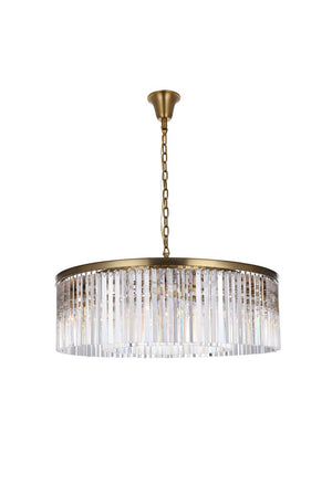 Elegant Lighting - 1208G43SG/RC - Ten Light Chandelier - Sydney - satin gold