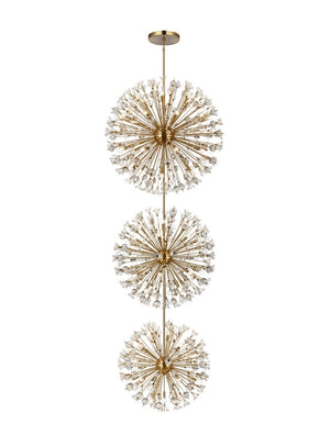 Elegant Lighting - 2500G44L3SG - 74 Light Chandelier - Vera - Satin Gold