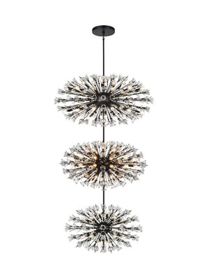 Elegant Lighting - 2500G50L3BK - 90 Light Chandelier - Vera - Black