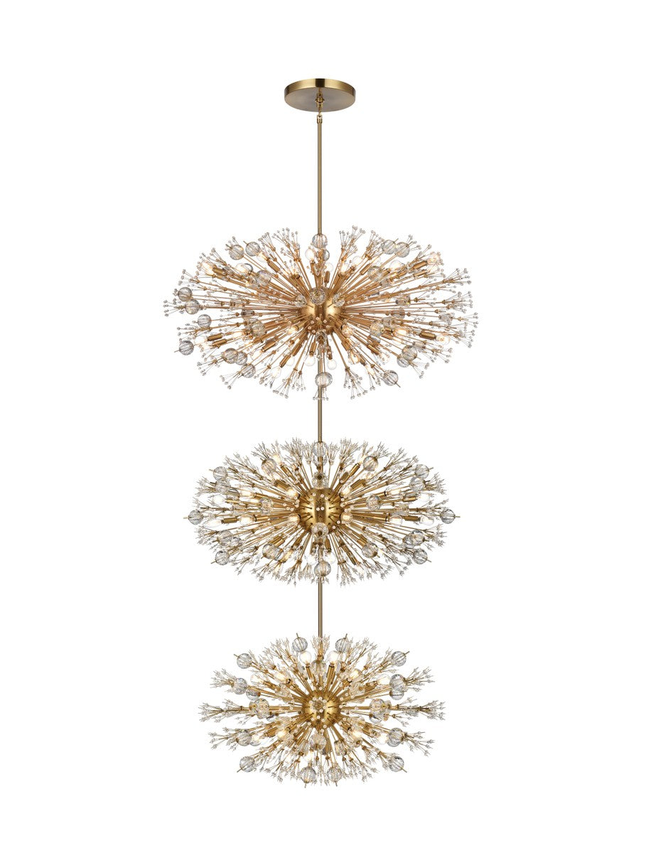 Elegant Lighting - 2500G50L3SG - 90 Light Chandelier - Vera - Satin Gold