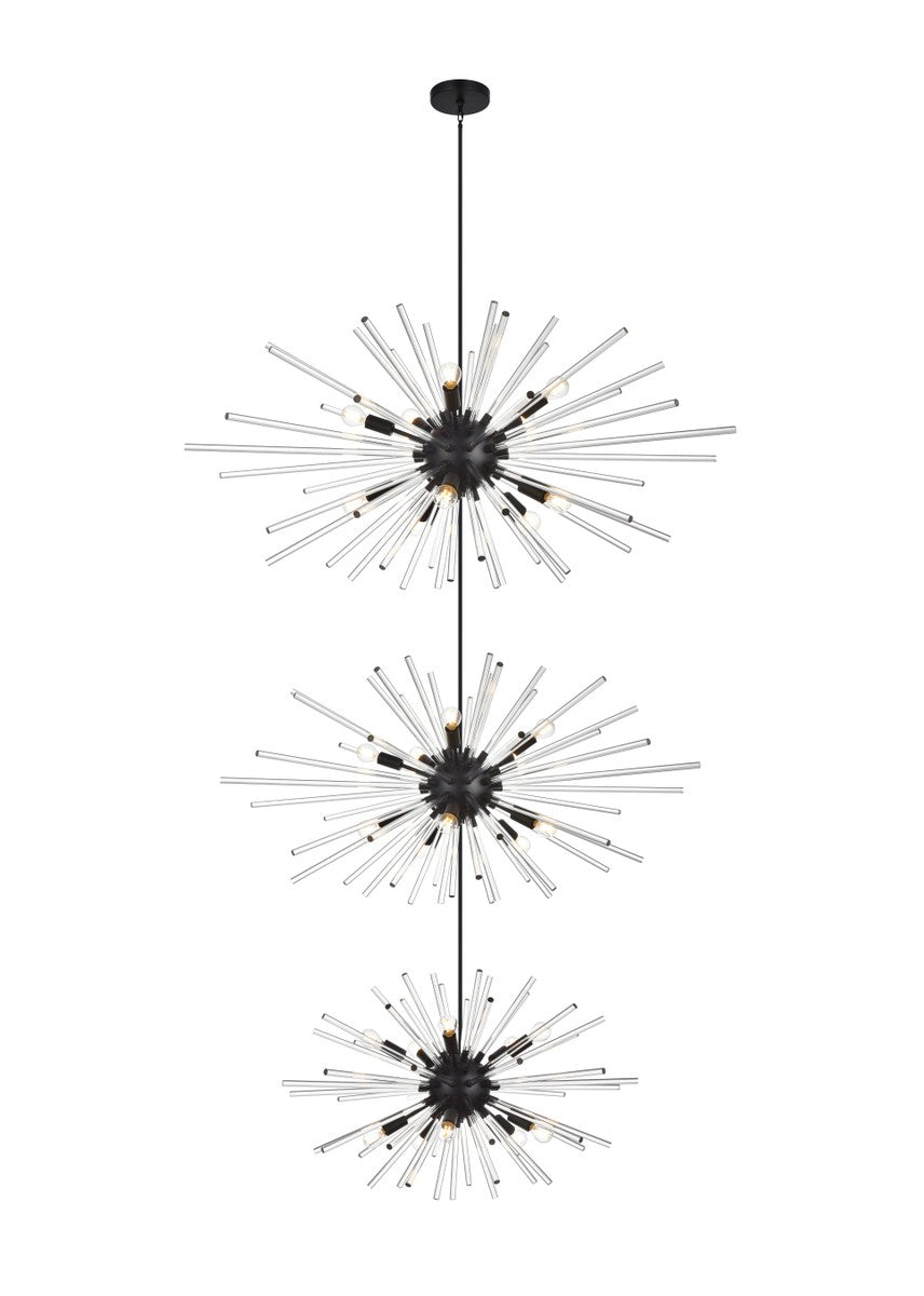 Elegant Lighting - 2502G46L3BK - 30 Light Chandelier - Sienna - Black