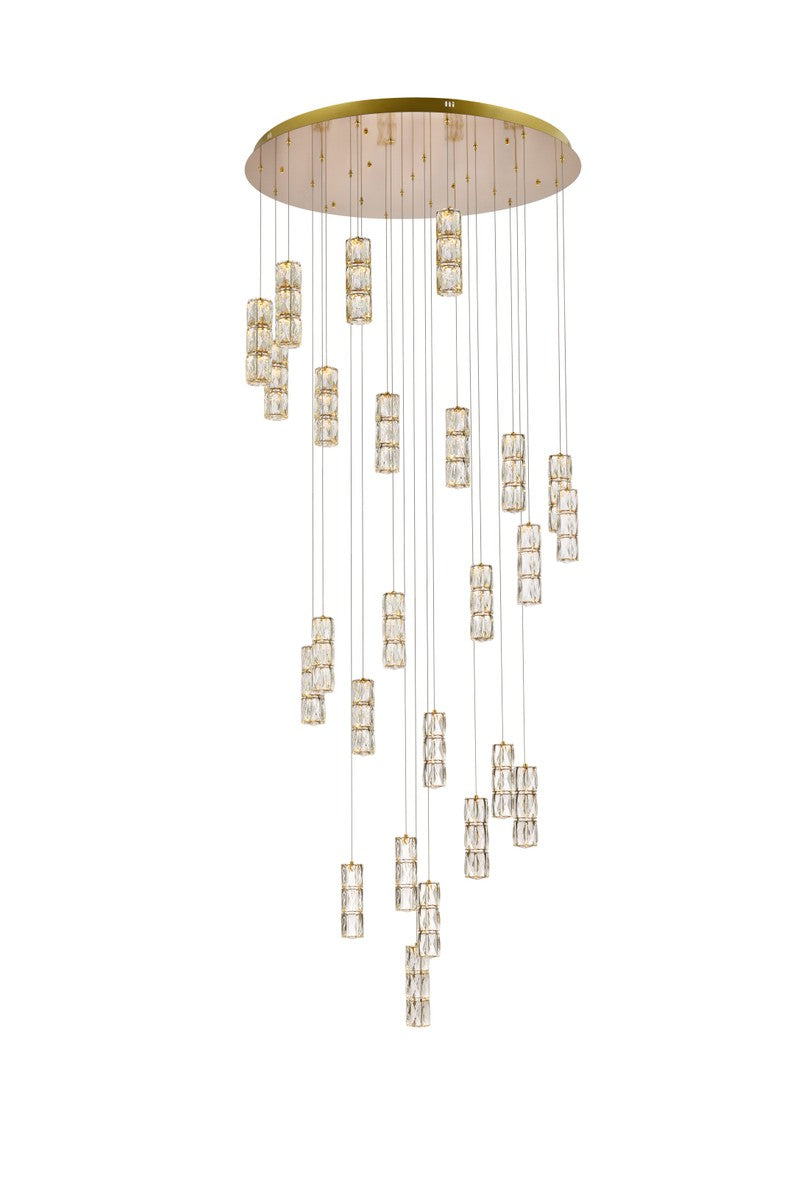 Elegant Lighting - 3500D42G - LED Chandelier - Polaris - Gold