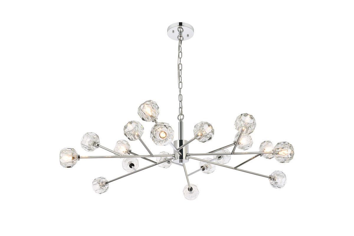 Elegant Lighting - 3509D48C - 18 Light Pendant - Graham - Chrome and Clear