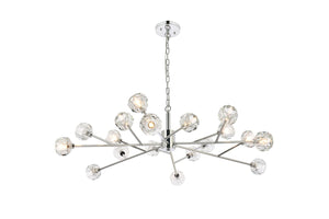 Elegant Lighting - 3509D48C - 18 Light Pendant - Graham - Chrome and Clear