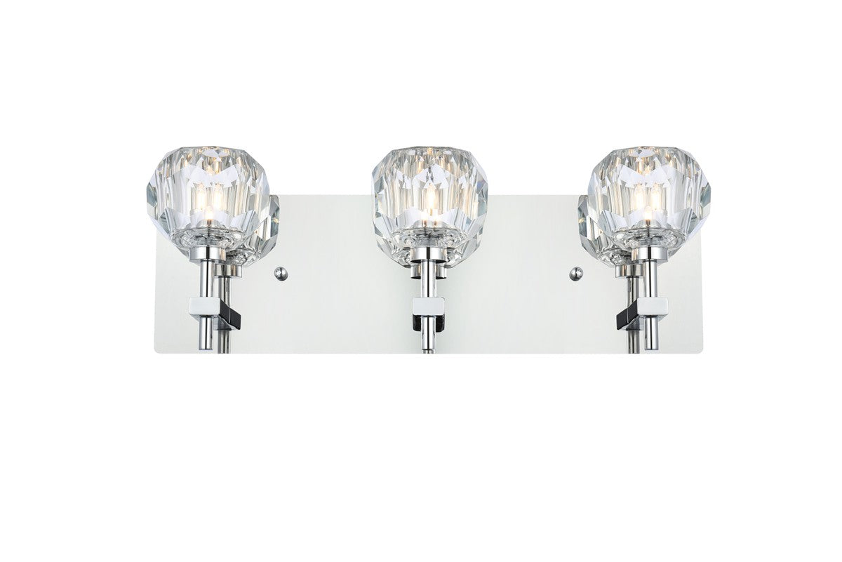 Elegant Lighting - 3509W18C - Three Light Wall Sconce - Graham - Chrome and Clear