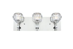 Elegant Lighting - 3509W18C - Three Light Wall Sconce - Graham - Chrome and Clear