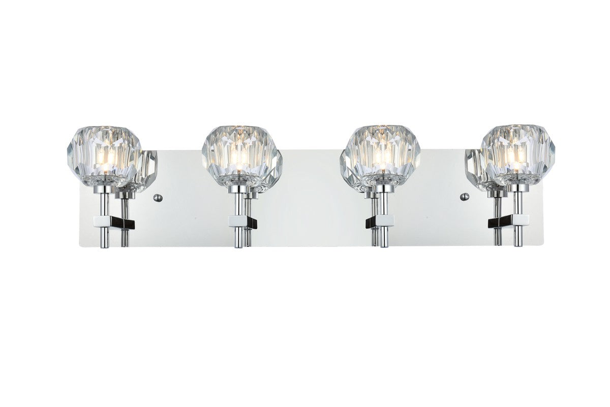 Elegant Lighting - 3509W25C - Four Light Wall Sconce - Graham - Chrome and Clear