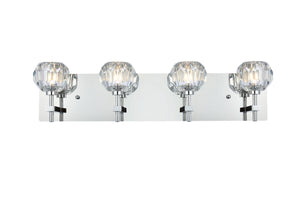 Elegant Lighting - 3509W25C - Four Light Wall Sconce - Graham - Chrome and Clear