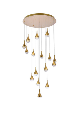 Elegant Lighting - 3816D36SG - LED Chandelier - Amherst - Satin Gold