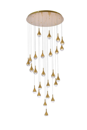 Elegant Lighting - 3825D42SG - LED Chandelier - Amherst - Satin Gold