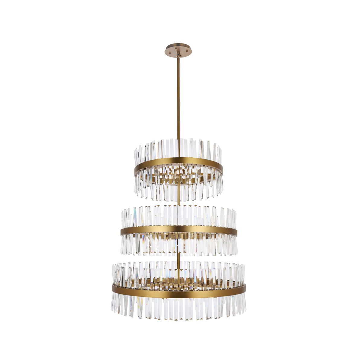 Elegant Lighting - 6200G36L3SG - 46 Light Chandelier - Serephina - Satin Gold